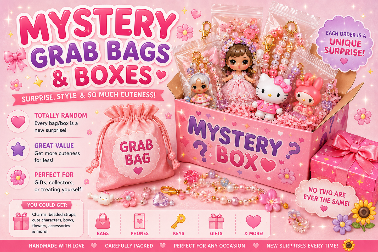 Mystery Grab Bag & Surprise Mystery Box | Cute Collectible Accessories