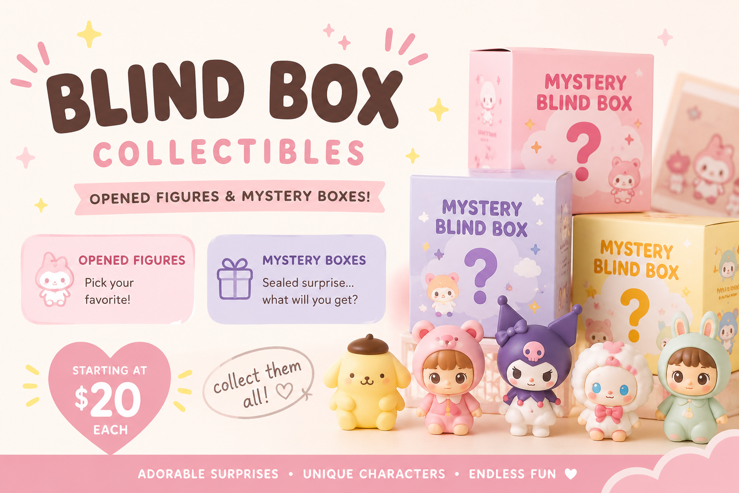 Blind Box Collectibles – Opened & Mystery Options