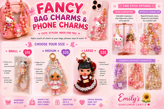Fancy Bag Charms & Phone Charms